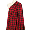 CA designer tartan plaid rayon crepe stretch woven 2 yd