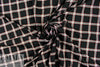 French yarn-dyed plaid drapey shirting - black/red