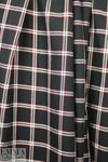 French yarn-dyed plaid drapey shirting - black/red