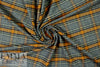 NY designer yarn-dye cotton plaid flannel - cinnamon/gray 1.375 yd