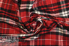 Italian yarn-dye cotton plaid flannel - red/black/white 1.5 yd