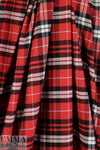 Italian yarn-dye cotton plaid flannel - red/black/white 1 yard