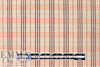 Italian plaid cotton stretch shirting - parchment/melon/off-black 1.875 yd