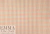 Italian plaid cotton stretch shirting - parchment/melon/off-black 1.875 yd