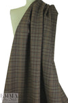 Italian earthtones yarn dyed doublesided plaid woven 2.375 yd