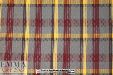 NY designer yarn dyed cotton jacquard plaid woven 2.125 yd