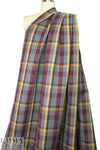 NY designer yarn dyed cotton jacquard plaid woven 2.125 yd