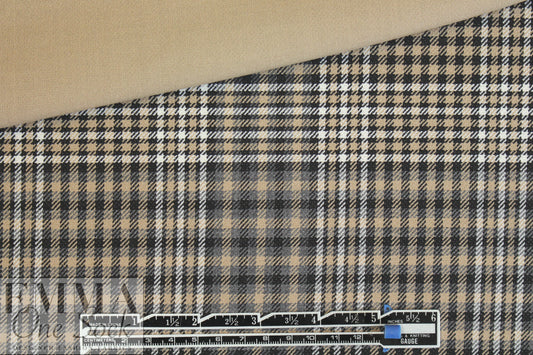 NY designer stretch yarn doubleface dyed plaid