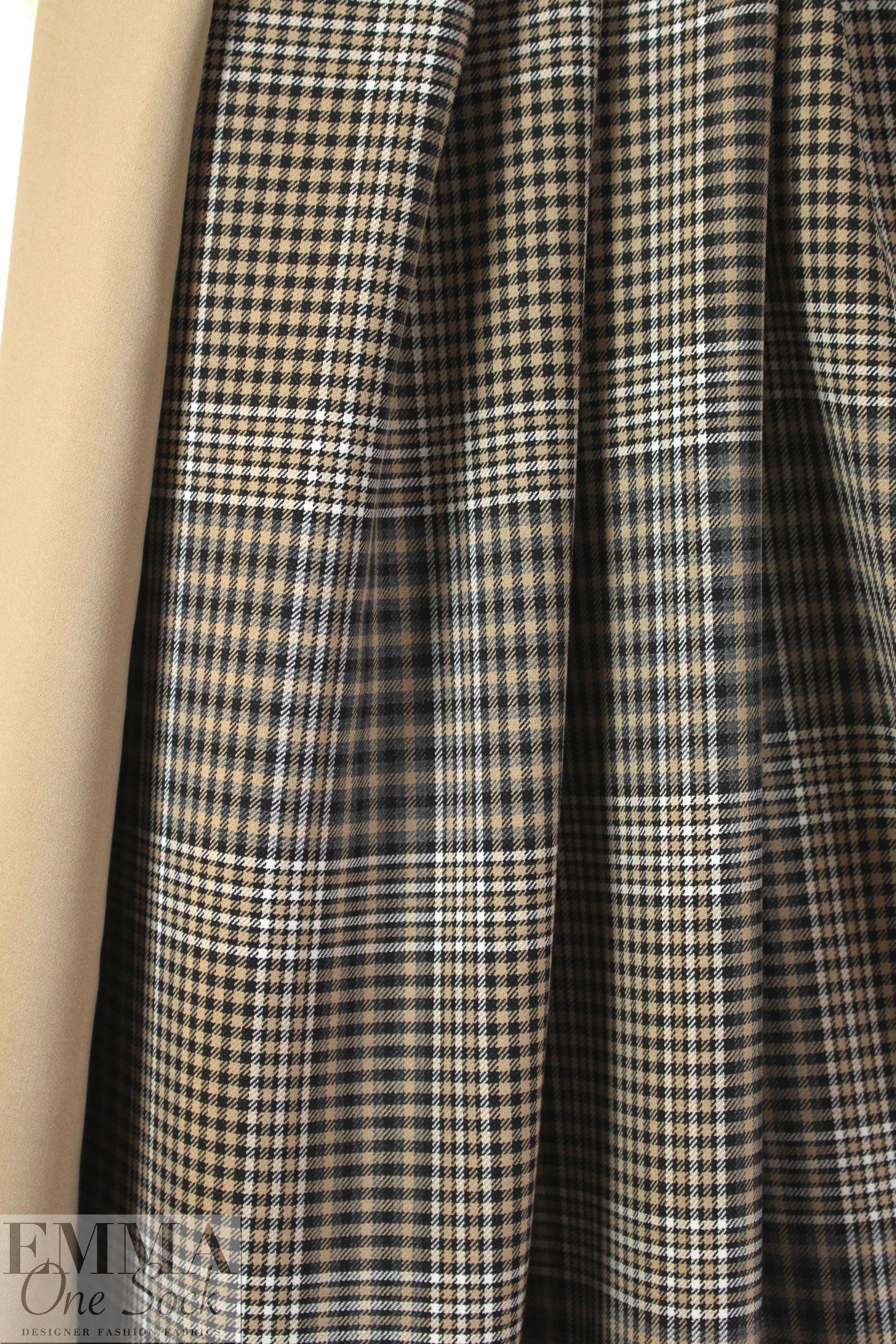 NY designer stretch yarn doubleface dyed plaid