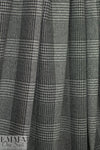 Italian licorice/gray plaid soft and elegant suiting 1 yard