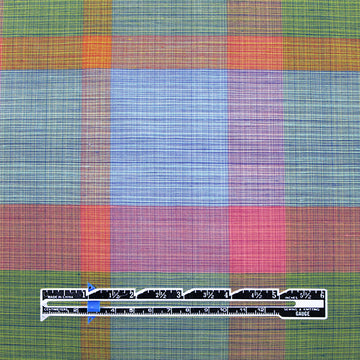 Italian cotton/linen yarn-dyed madras-style plaid woven 2 yd