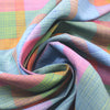 Italian cotton/linen yarn-dyed madras-style plaid woven 1.25 yd