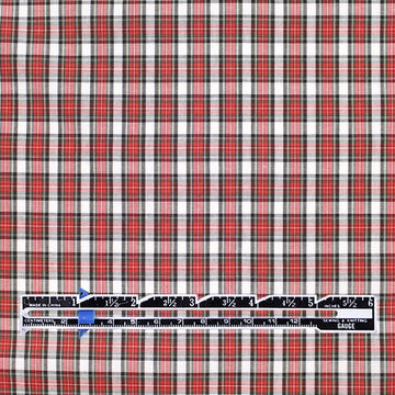 yarn-dyed plaid lightweight cotton woven - red/black/white