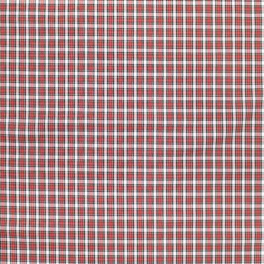 yarn-dyed plaid lightweight cotton woven - red/black/white