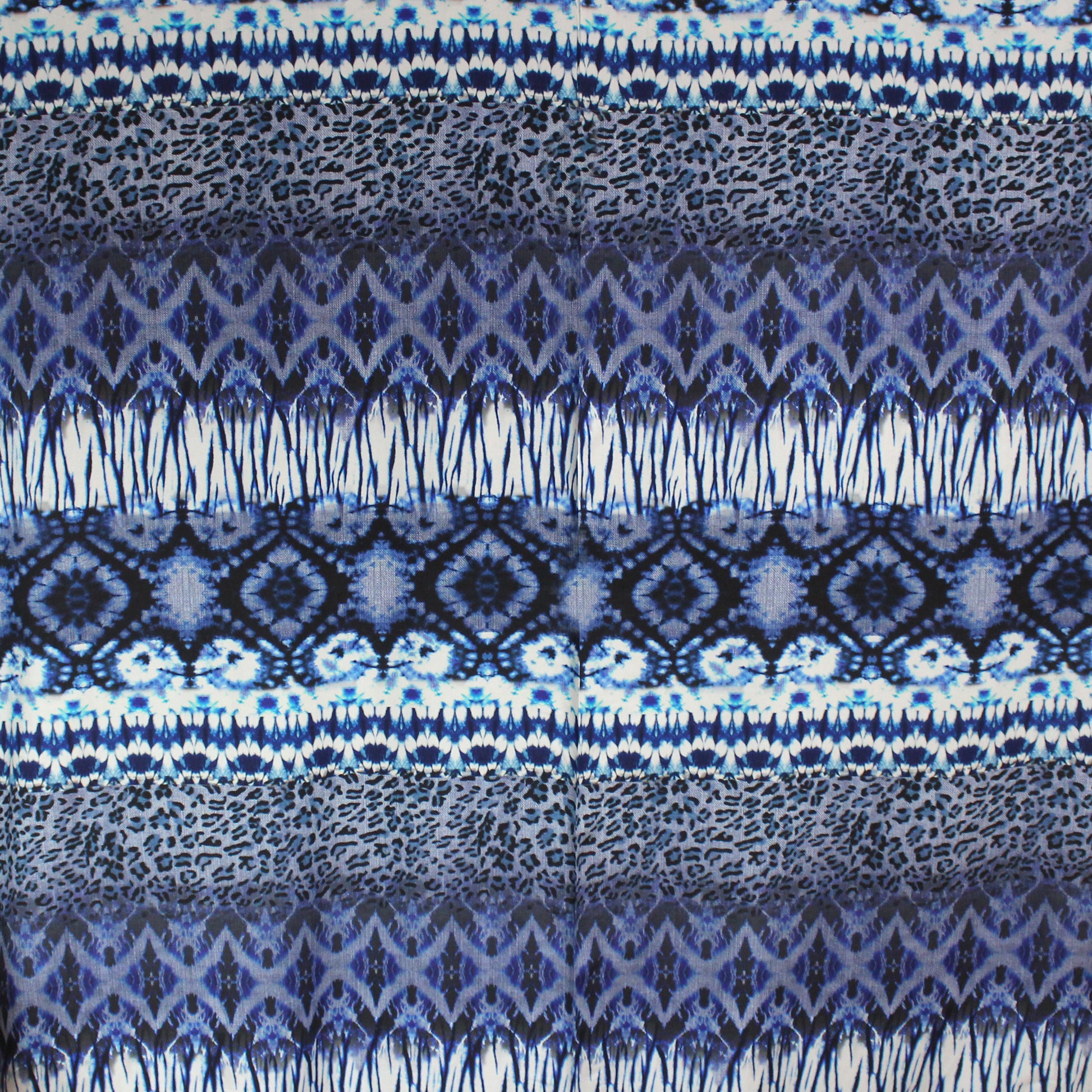 'play on stripes' printed viscose poplin - blue