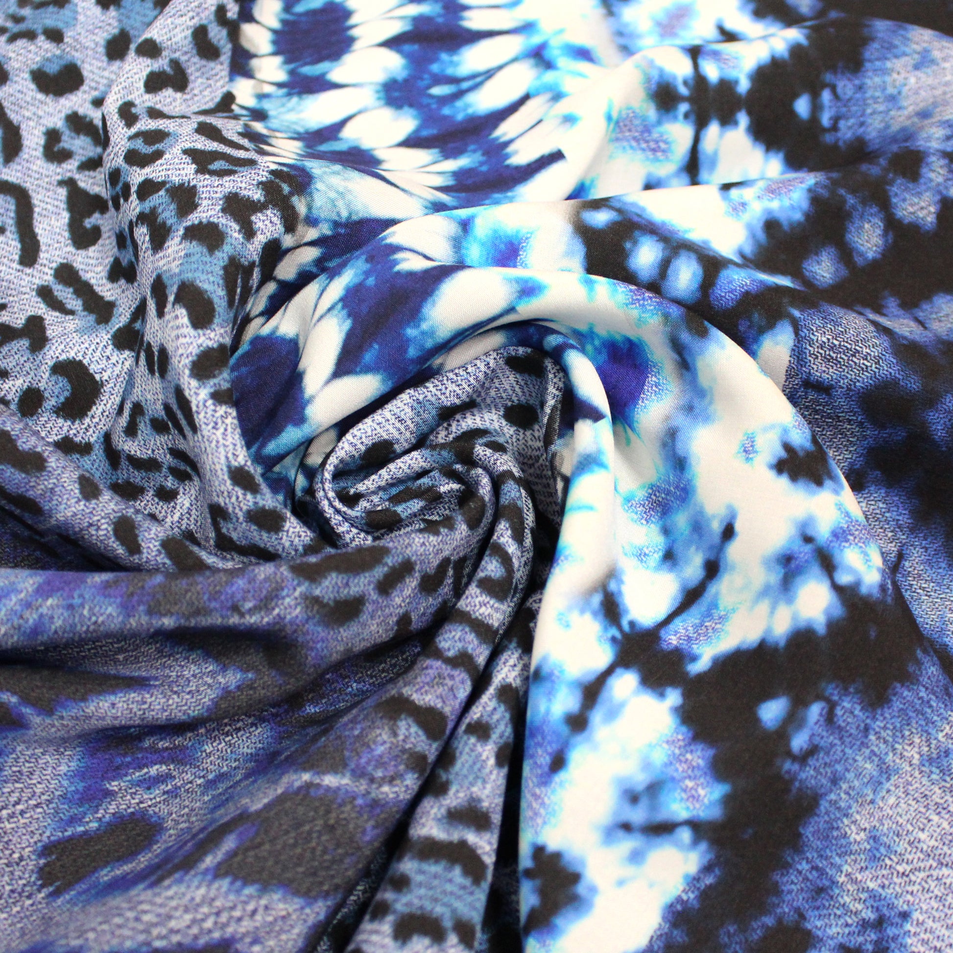 'play on stripes' printed viscose poplin - blue