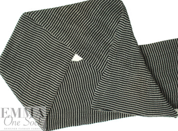 CA designer circular tube accordion pleat viscose - black/gray 1 yard