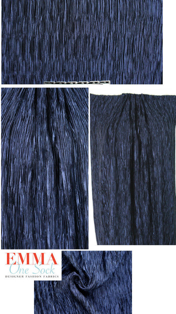 NY designer pleated woven - navy