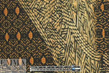 Yiga1 Azroue1 earth tones pleated woodcut graphic