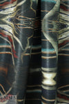 Italian edgy abstract novelty pleated backed woven