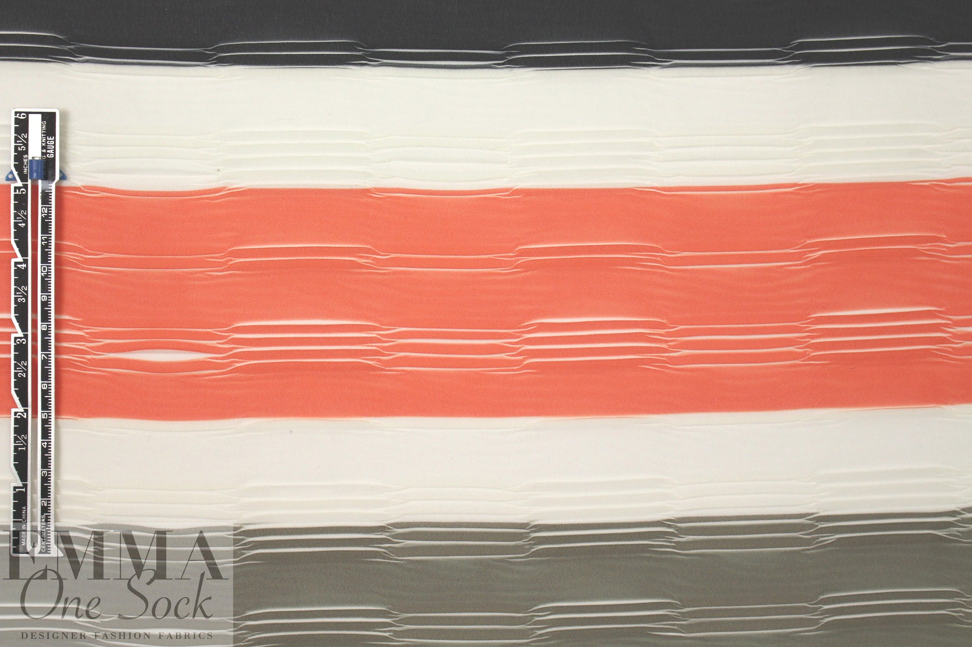 NY designer novelty pleated stripe backed woven