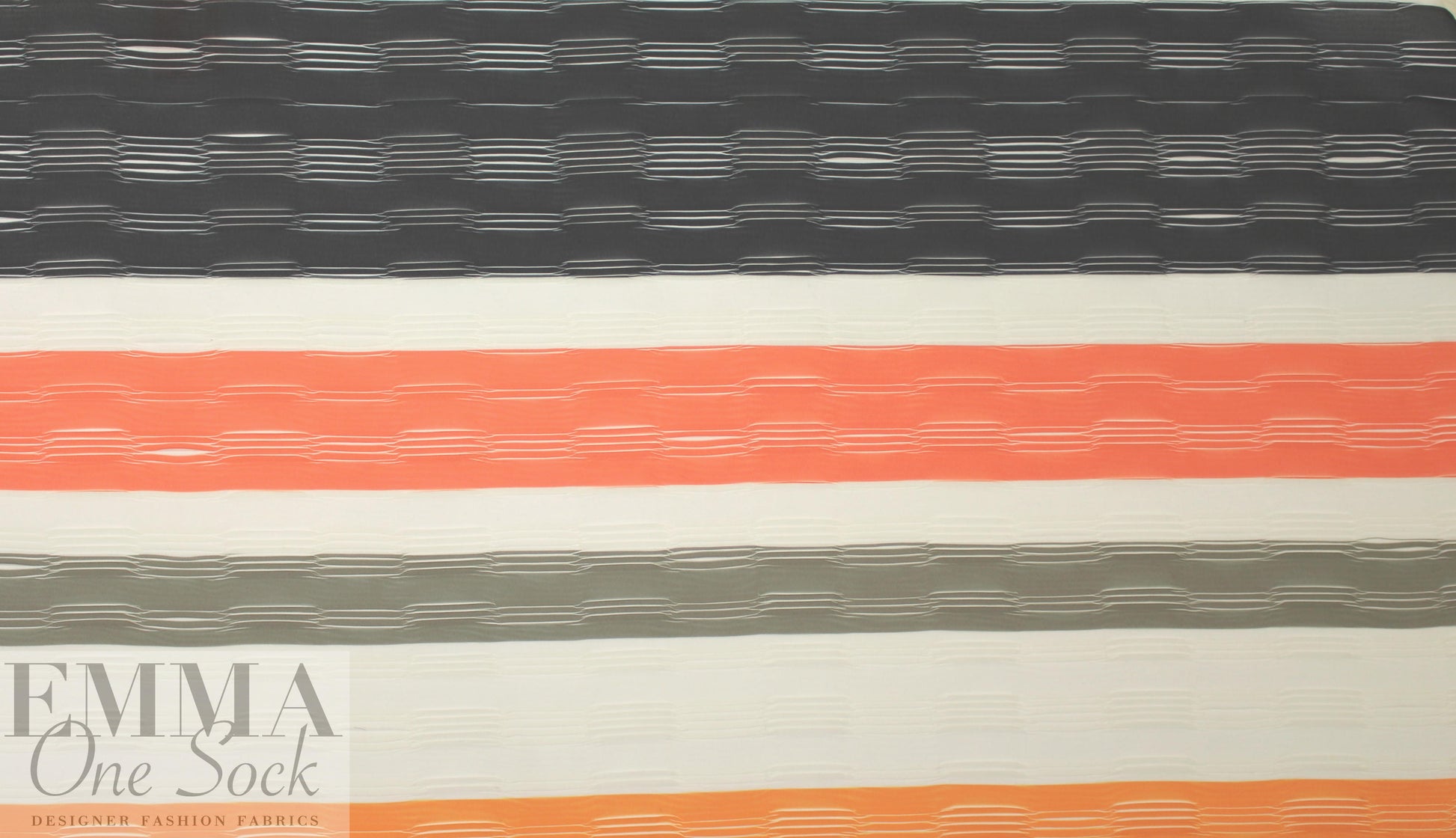 NY designer novelty pleated stripe backed woven