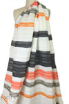 NY designer novelty pleated stripe backed woven