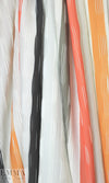 NY designer novelty pleated stripe backed woven