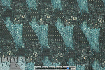 Yiga1 Azroue1 poly pleated woodcut graphic