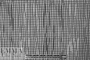 NY designer pleated stretch black/white gingham woven
