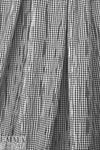 NY designer pleated stretch black/white gingham woven