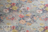 Italian vintage floral pleated metallic knit 1.5 yds