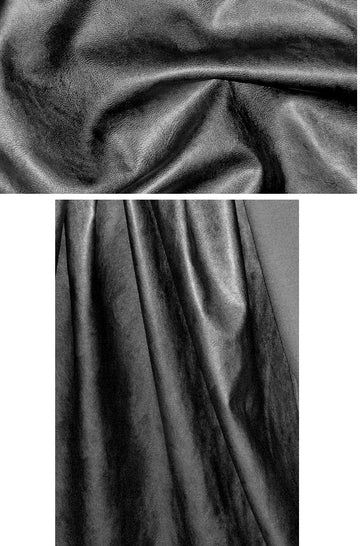 viscose-backed supple faux leather - black .80 yds