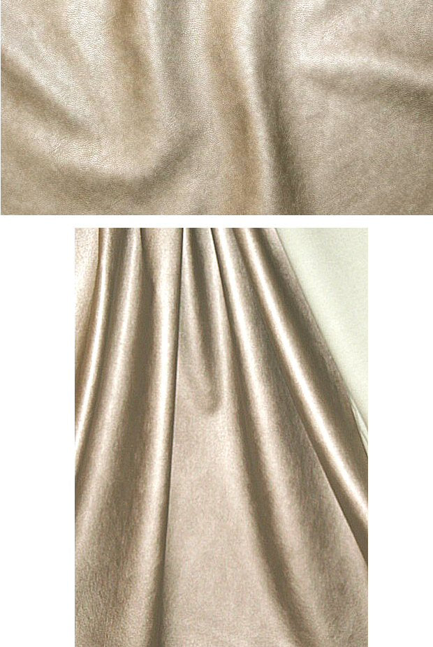 viscose-backed supple faux leather - blonde 1.625 yds