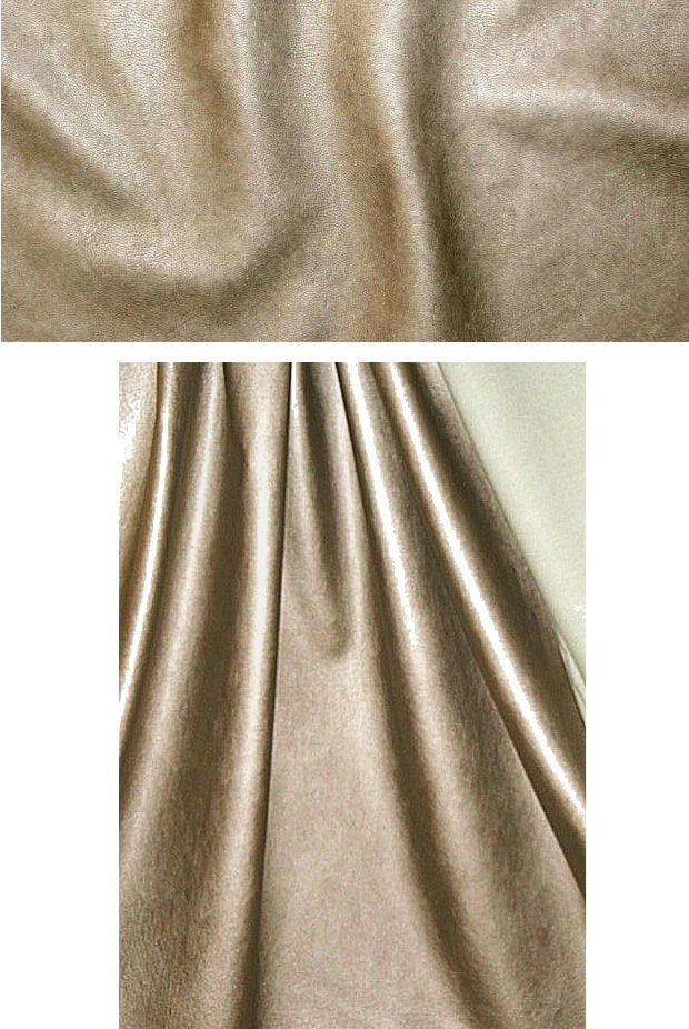 viscose-backed supple faux leather - blonde 1 yard