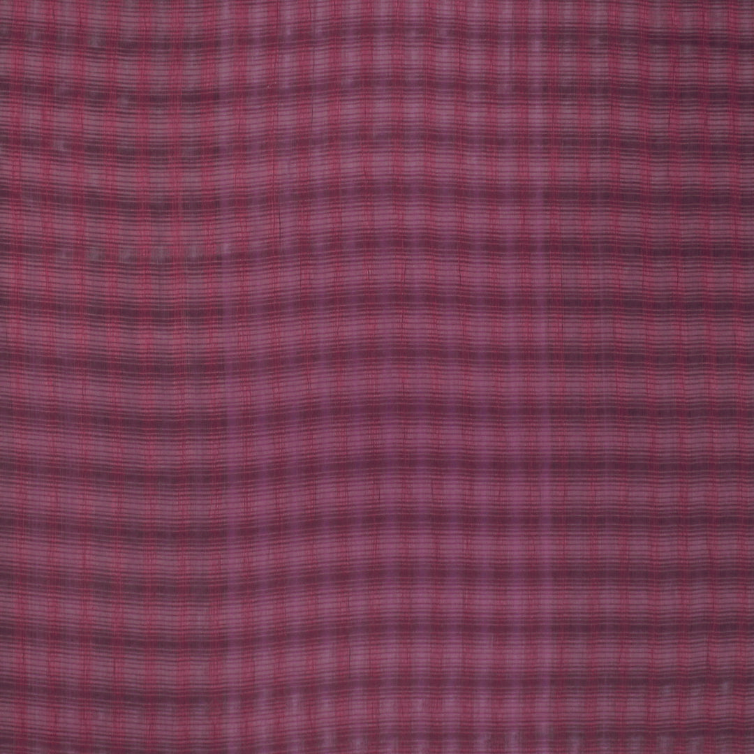 CA designer viscose blend plaid jacquard woven - raspberry/plum 1.125 yds