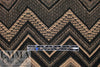 CA designer black/beige chevron viscose plisse' woven 1.625 yd