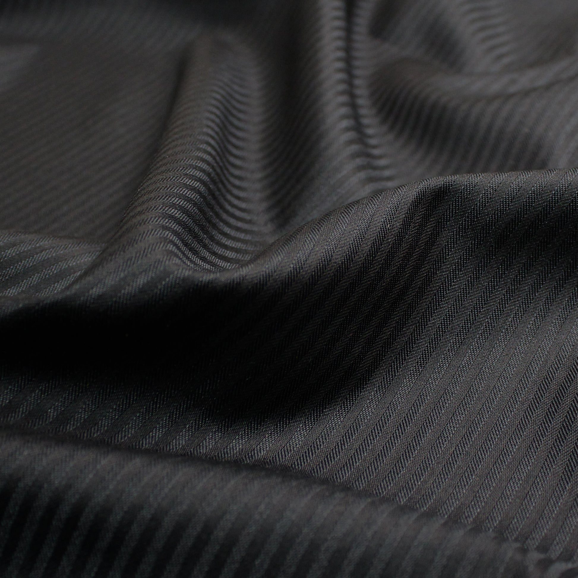 deadstock striped weave pocketing - black