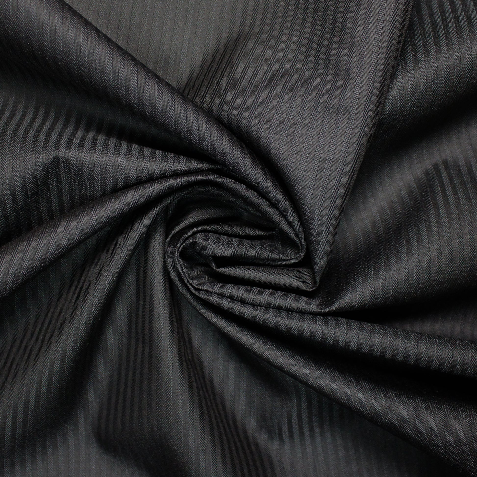 deadstock striped weave pocketing - black