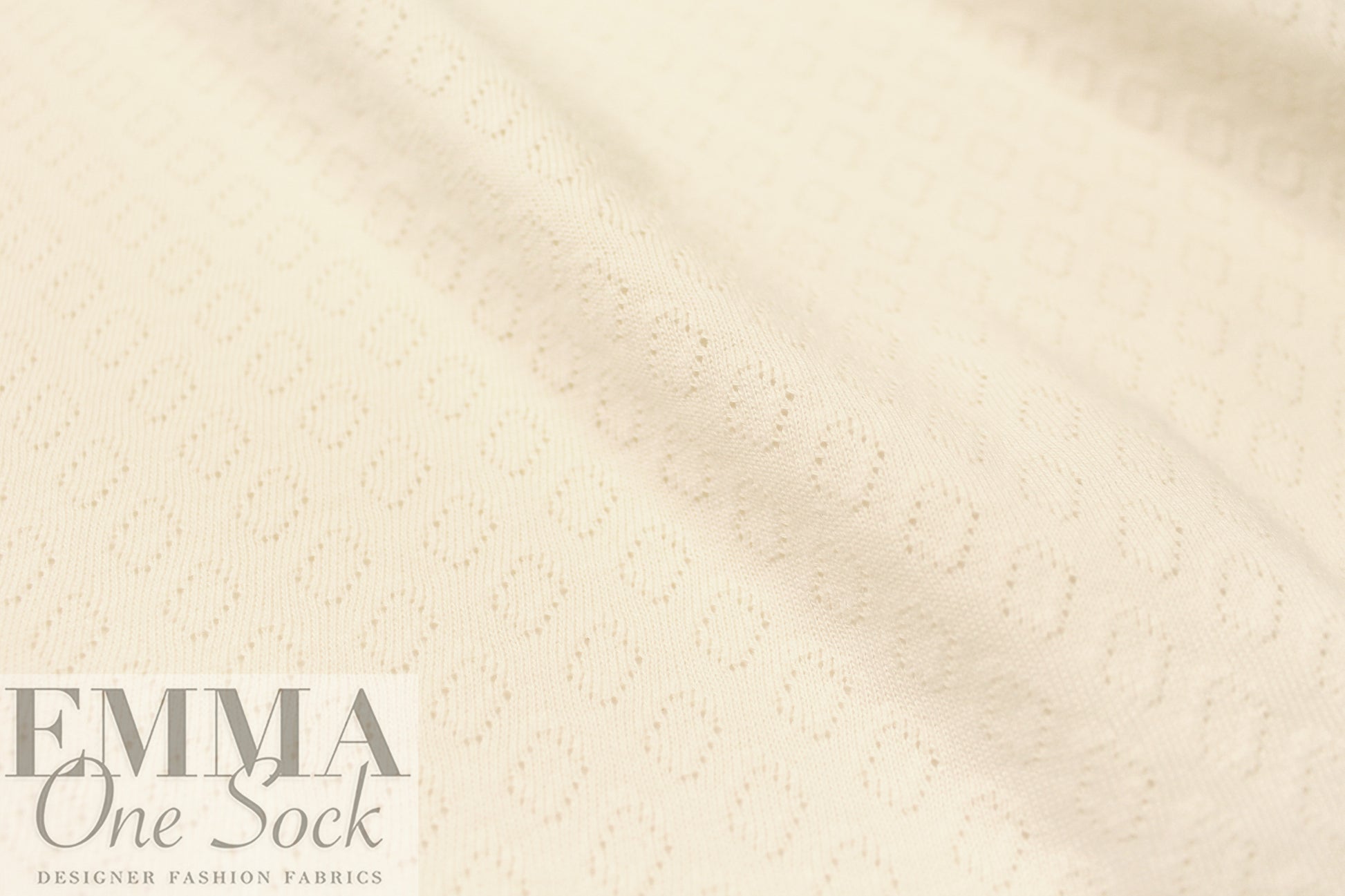 organic cotton GOTS pointelle sweater knit - creamy white 2.5 yd
