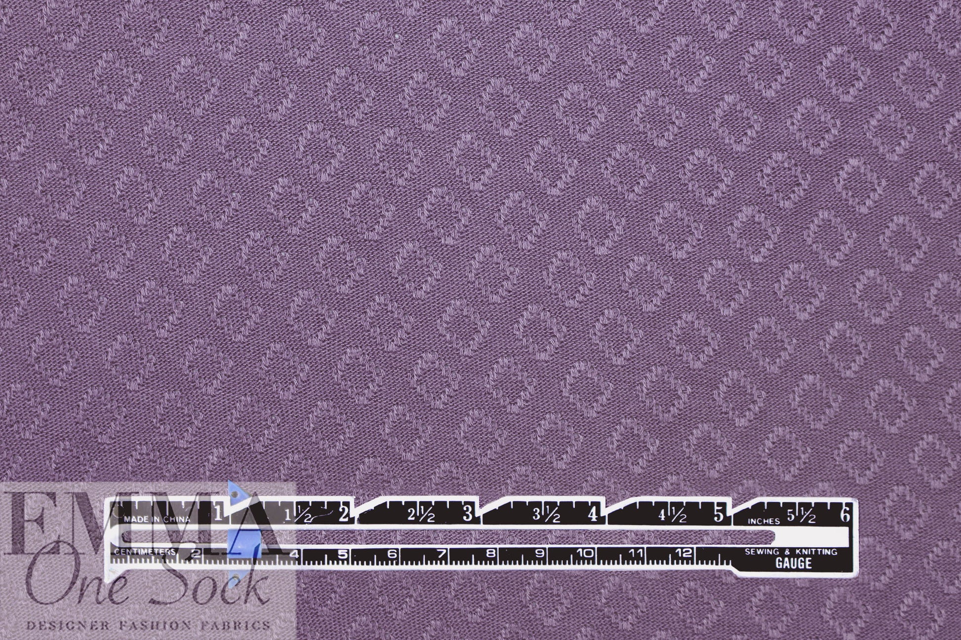 organic cotton GOTS pointelle sweater knit - wisteria 1.25 yds