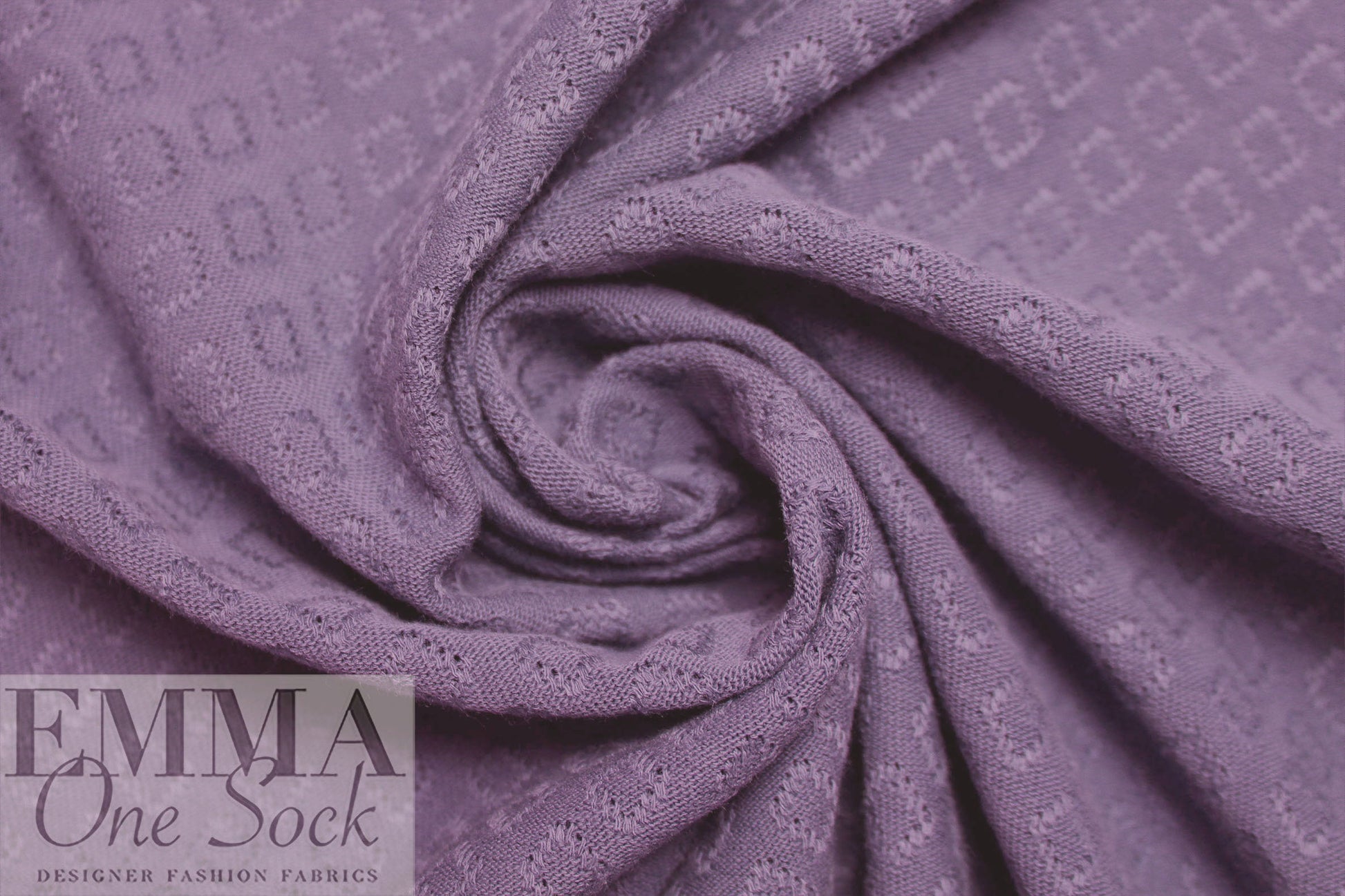 organic cotton GOTS pointelle sweater knit - wisteria 1.25 yds