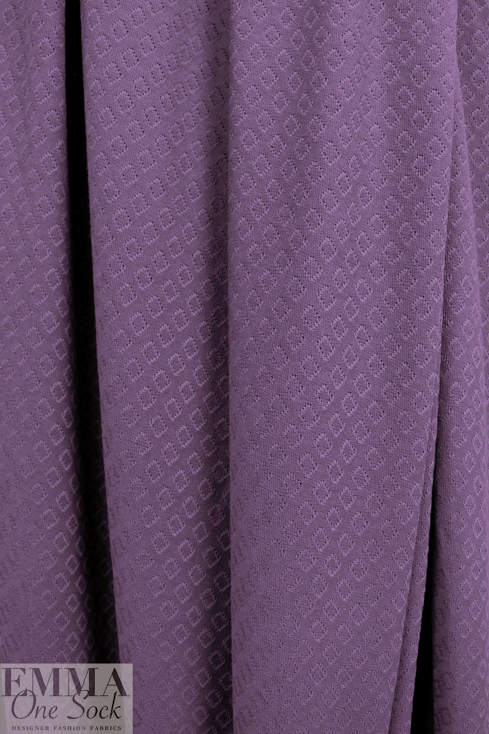 organic cotton GOTS pointelle sweater knit - wisteria 1.5 yd