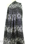 P0lo black/white graphic printed cotton stretch damask 1.66 yd