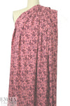 Pol0 textured crepe - dusty coral floral