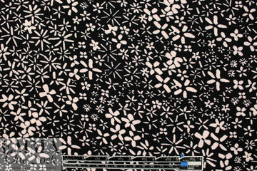 Pol0 textured stretch crepe - pink on black