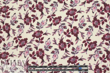 Pol0 textured crepe - wine floral