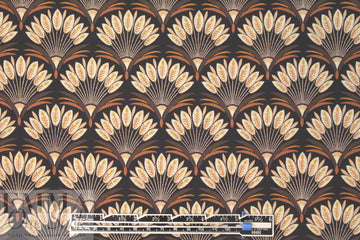 earthtones art deco graphic poly/span knit