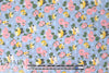 Caro1ina H. clipped weave floral silk sheer - blue 1.25 yd