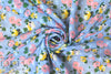 Caro1ina H. clipped weave floral silk sheer - blue 1.75 yd